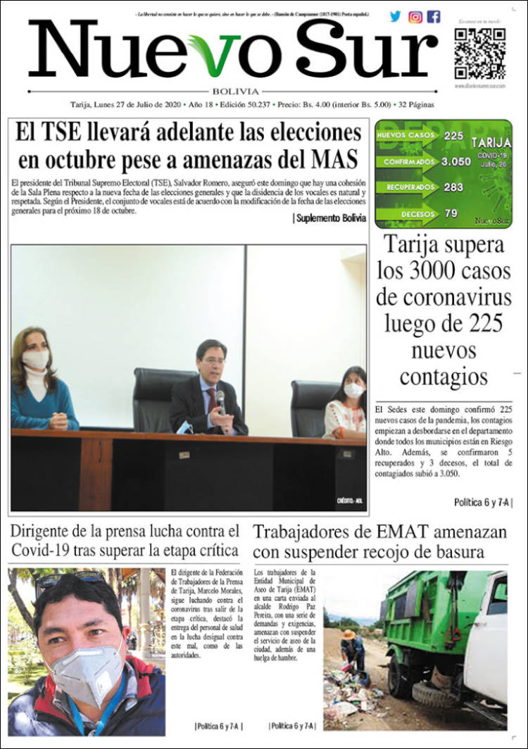 Portada de Nuevo Sur (Bolivia)