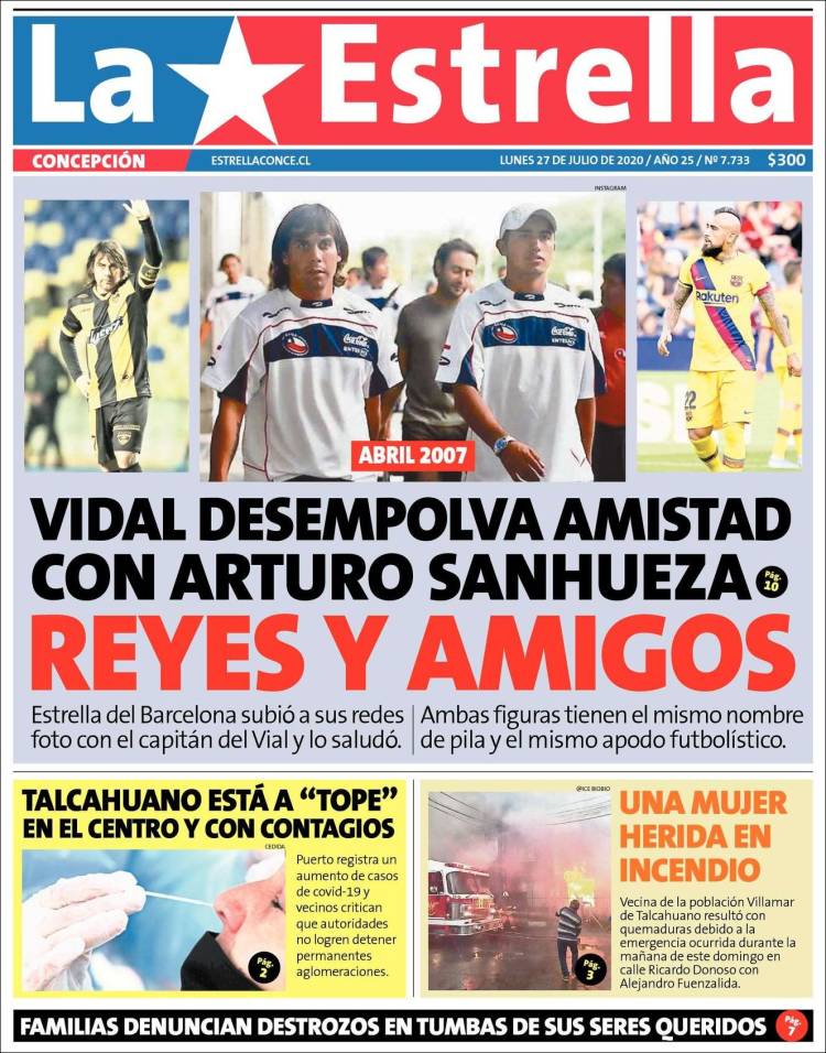 Portada de La Estrella de Concepción (Chile)