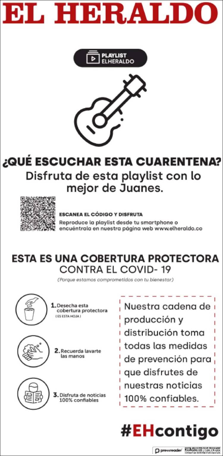 Portada de El Heraldo (Colombia)