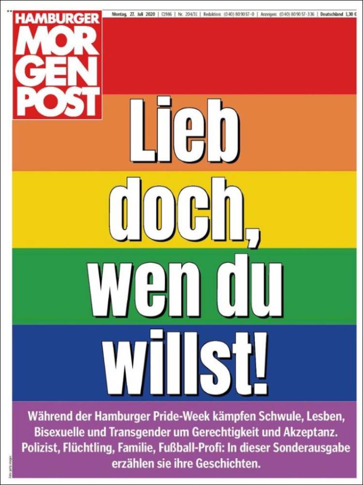 Portada de Hamburger Morgenpost  (Alemania)