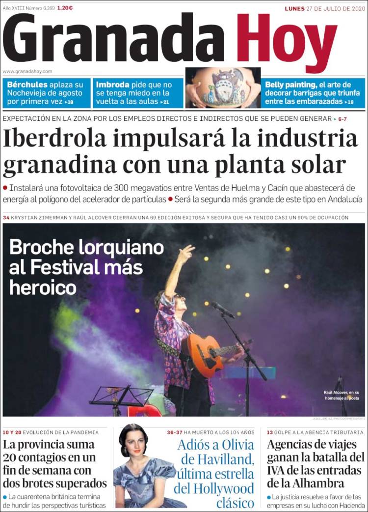 Portada de Granada Hoy (España)