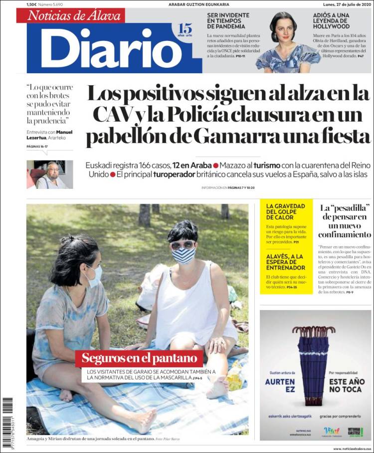 Portada de Noticias de Álava (Spain)