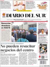 Portada de El Diario del Sur (México)