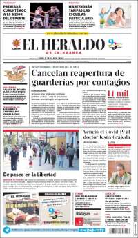 Portada de El Heraldo de Chihuahua (México)