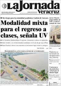 Portada de La Jornada Veracruz (Mexico)