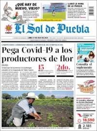 Portada de El Sol de Puebla (México)