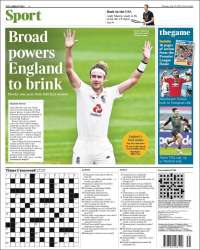 Portada de The Times Sport (Reino Unido)