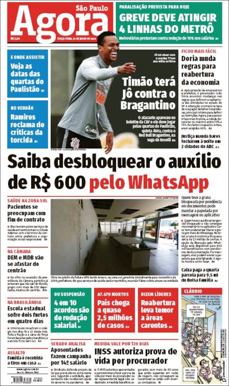 Portada de Jornal Agora (Brasil)