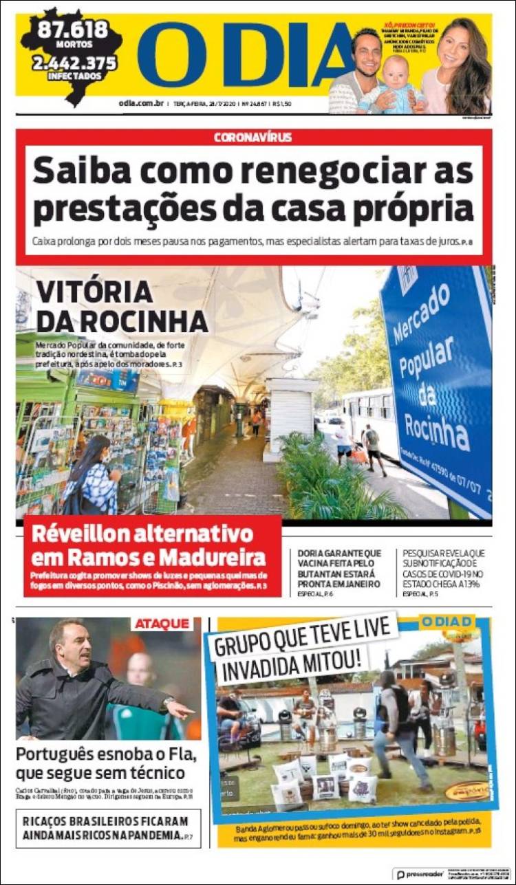 Portada de O Dia (Brasil)