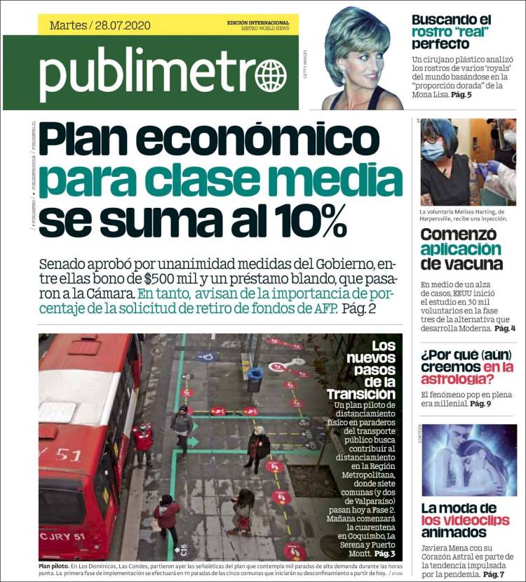 Portada de Publimetro (Chile)