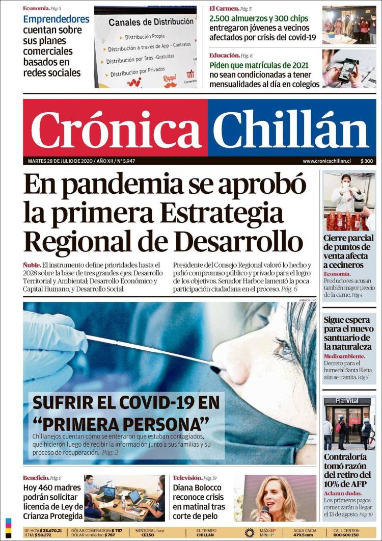 Portada de Crónica Chillán (Chile)