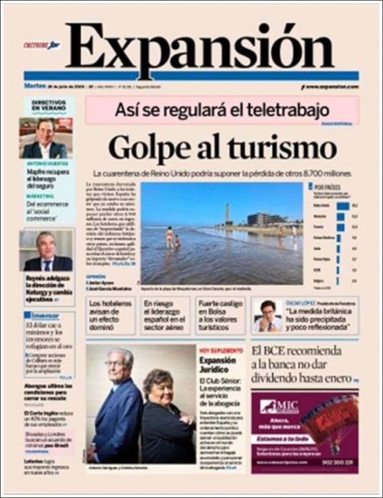 Portada de Expansión (Espa&ntilde;a)