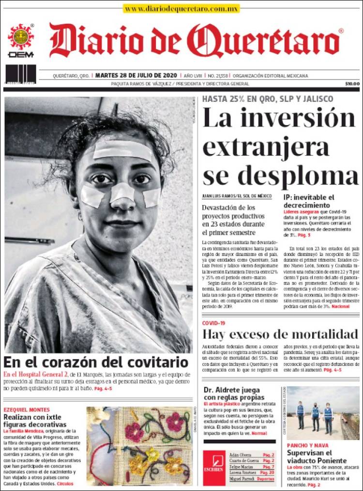 Portada de Diario de Querétaro (México)