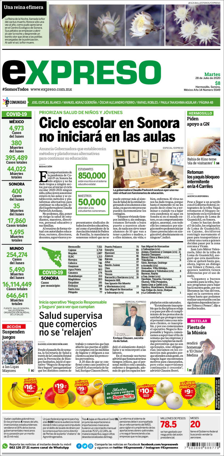 Portada de Expreso (México)