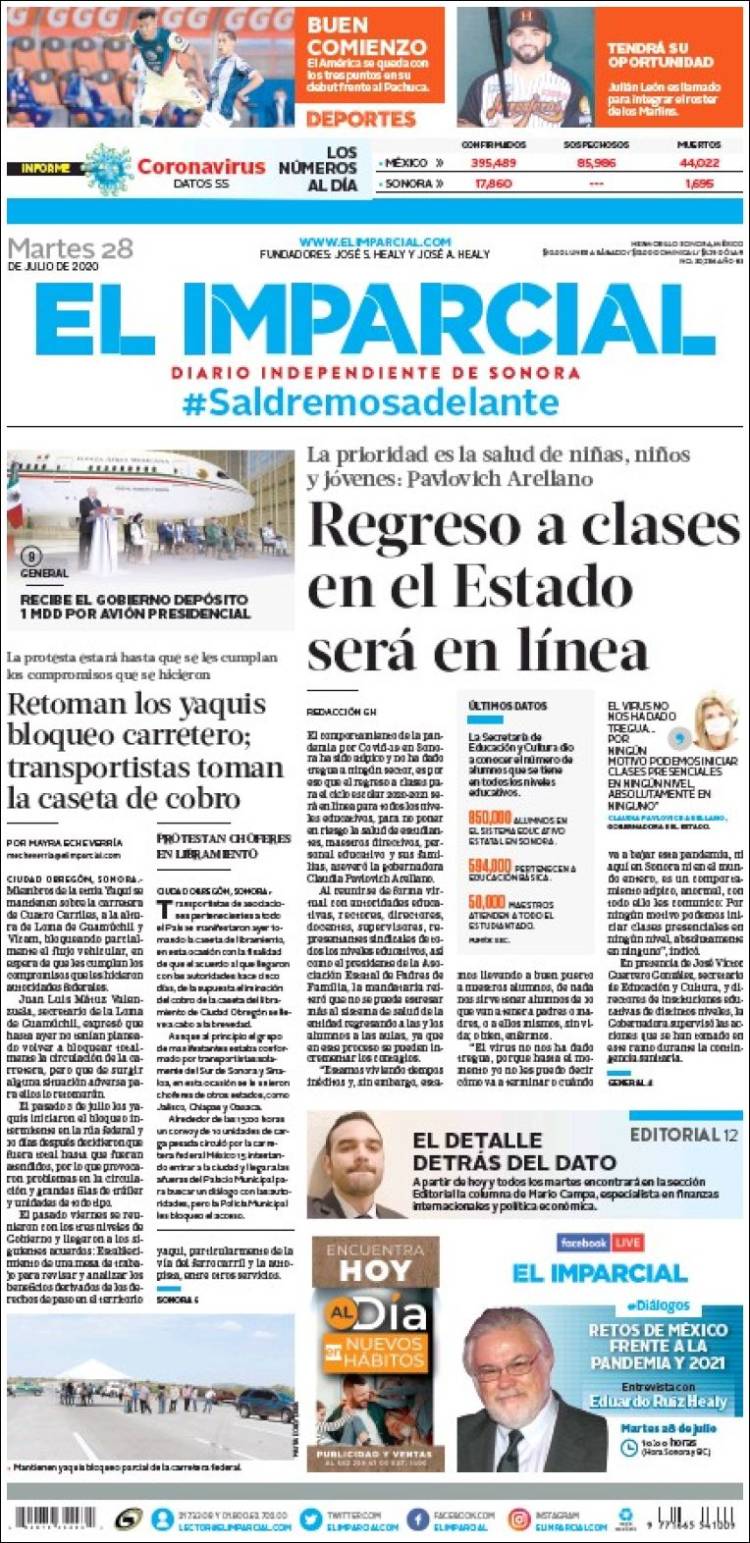 Portada de El Imparcial (México)