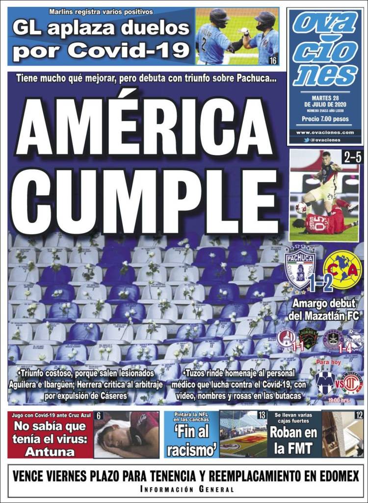 Portada de Ovaciones (México)