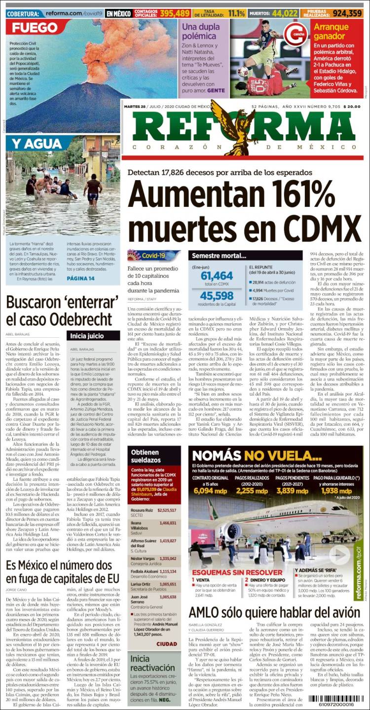 Portada de Reforma (México)