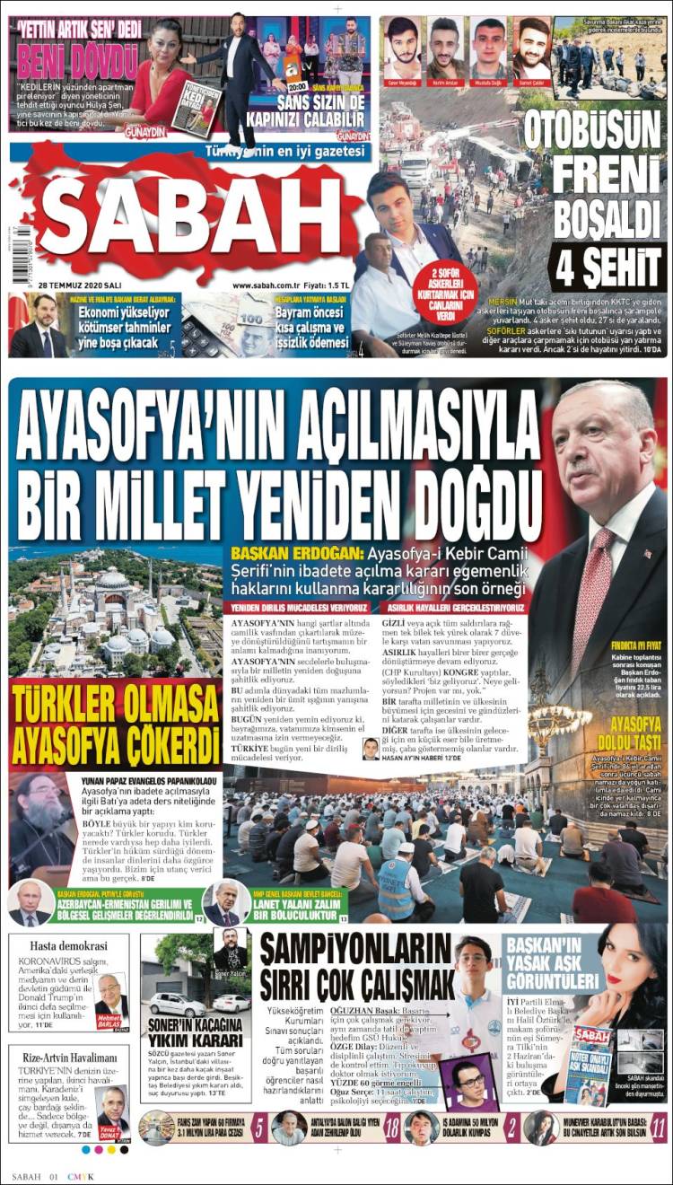 Portada de Sabah (Turqu&iacute;a)