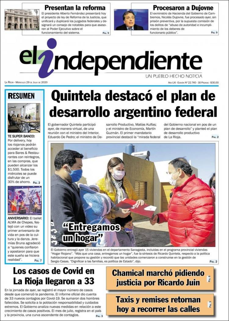 Portada de El Independiente (Argentina)