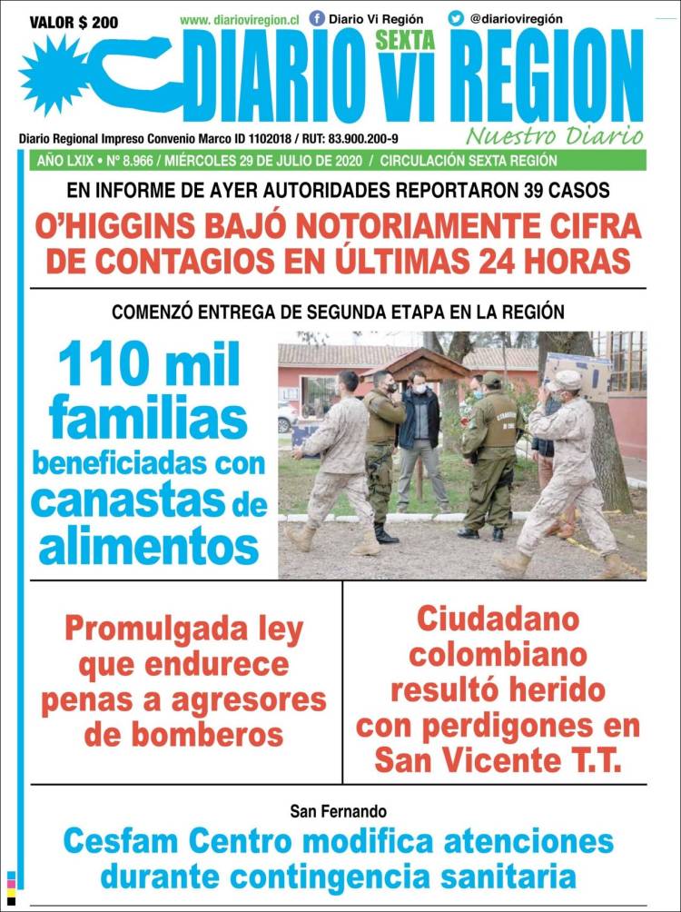 Portada de Diario VI Región (Chile)