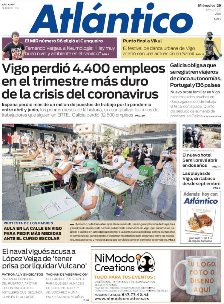 Portada de Atlántico Diario (España)