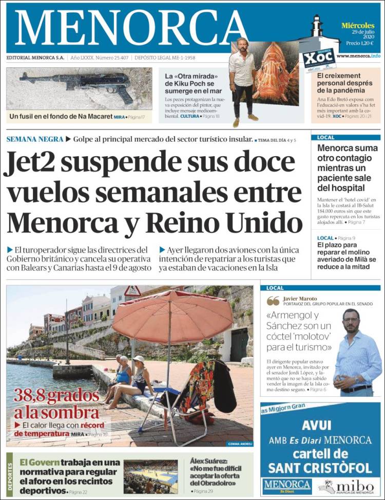 Portada de Menorca - Diario Insular (España)