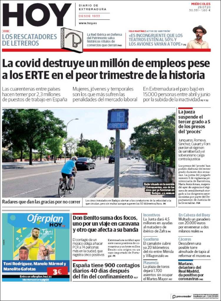 Portada de Hoy - Badajoz (España)