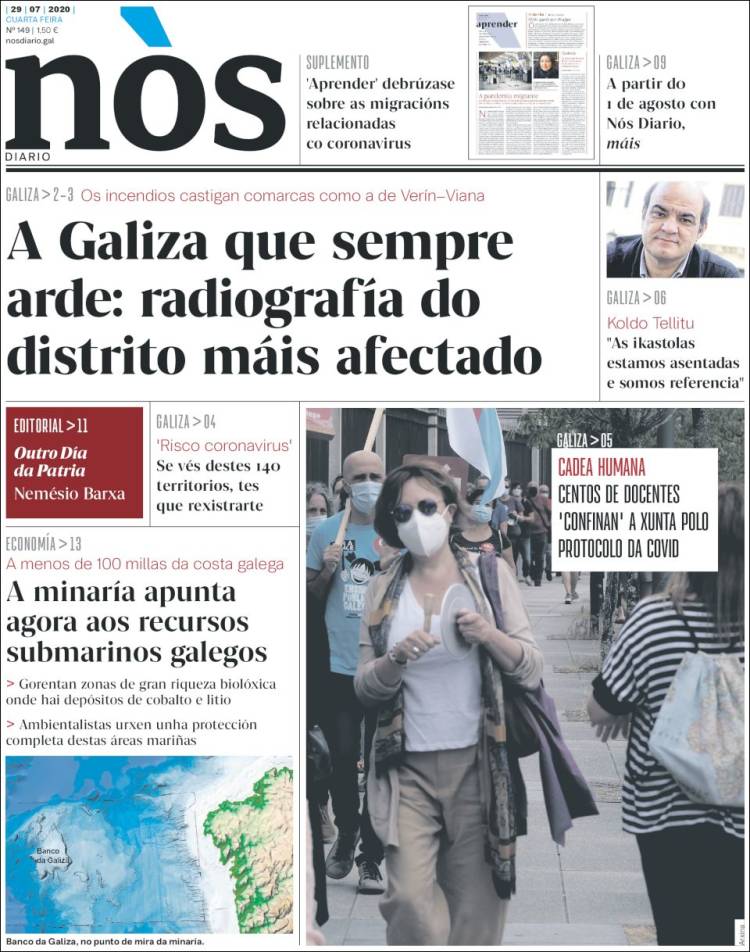 Portada de Nòs Diario (España)