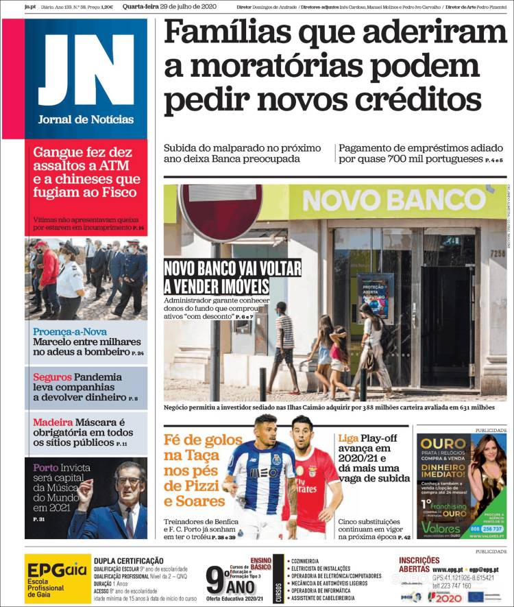 Portada de Jornal de Notícias (Portugal)