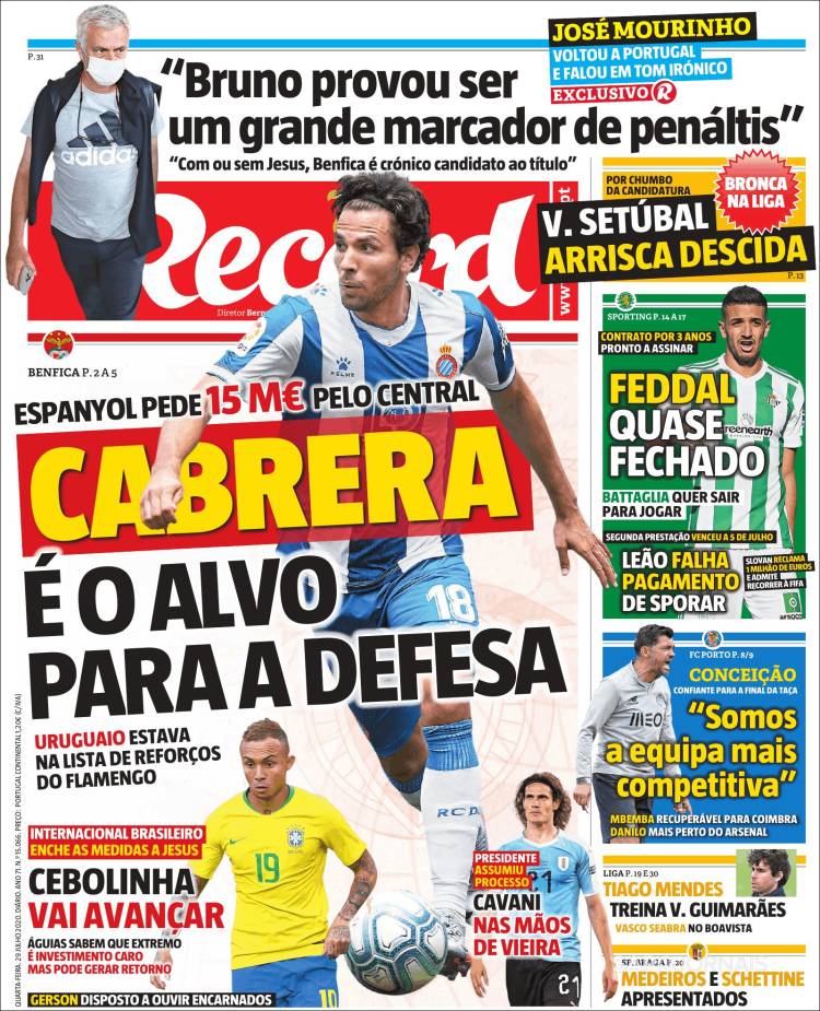 Portada de Record (Portugal)