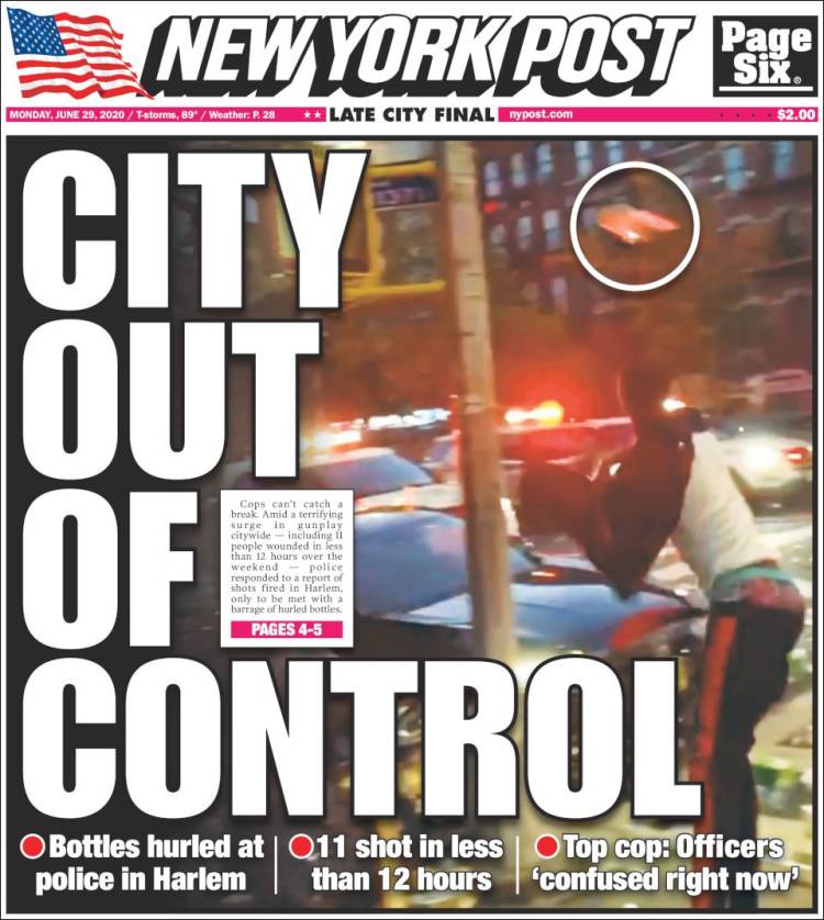 Portada de New York Post (USA)