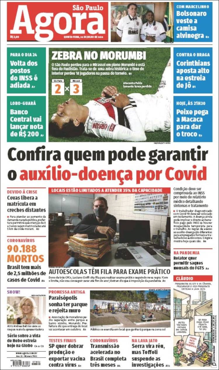 Portada de Jornal Agora (Brasil)