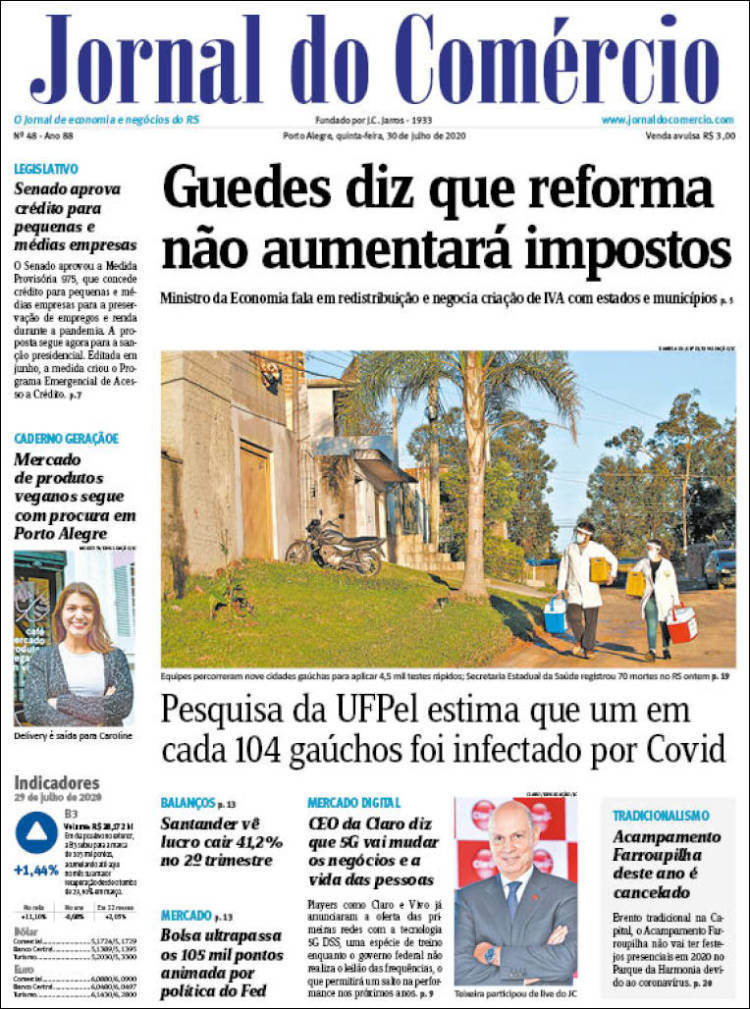 Portada de Jornal do Comércio (Brasil)