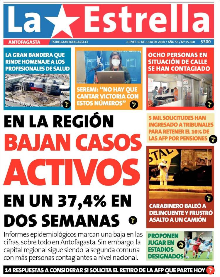 Portada de La Estrella del Norte (Chile)