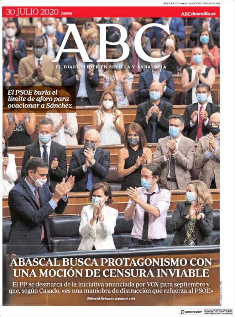 Portada de ABC - Sevilla (Espa&ntilde;a)