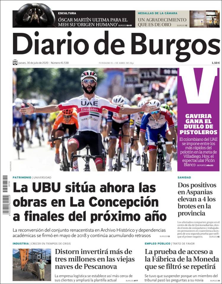 Portada de Diario de Burgos (Espa&ntilde;a)