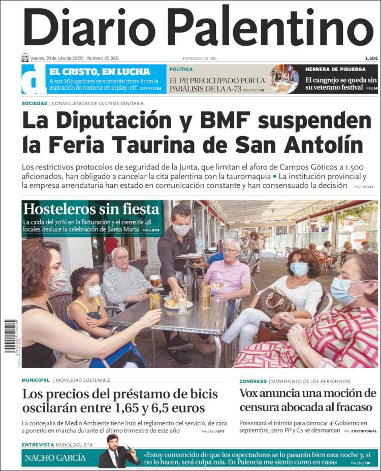 Portada de Diario Palentino (Espa&ntilde;a)