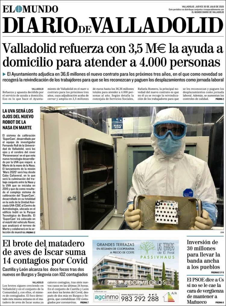 Portada de Diario de Valladolid (Espa&ntilde;a)