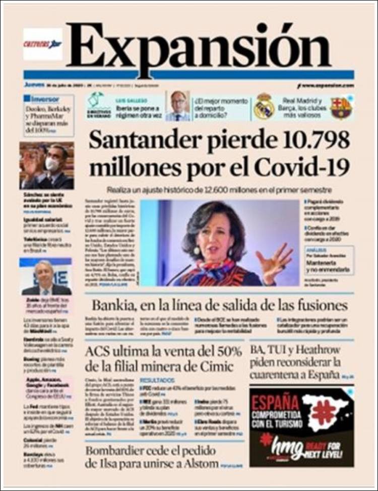 Portada de Expansión (Espa&ntilde;a)