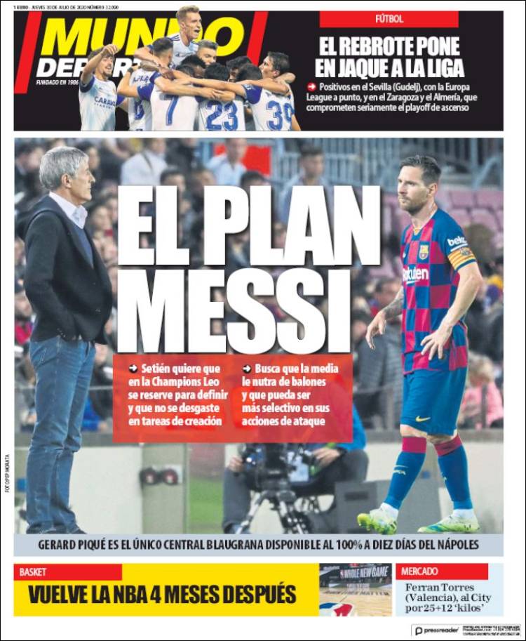 Portada de El Mundo Deportivo (Espa&ntilde;a)