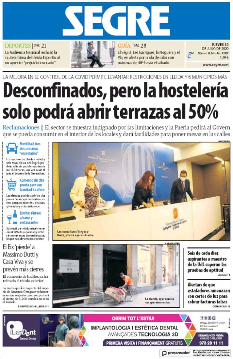 Portada de Segre  (Espa&ntilde;a)