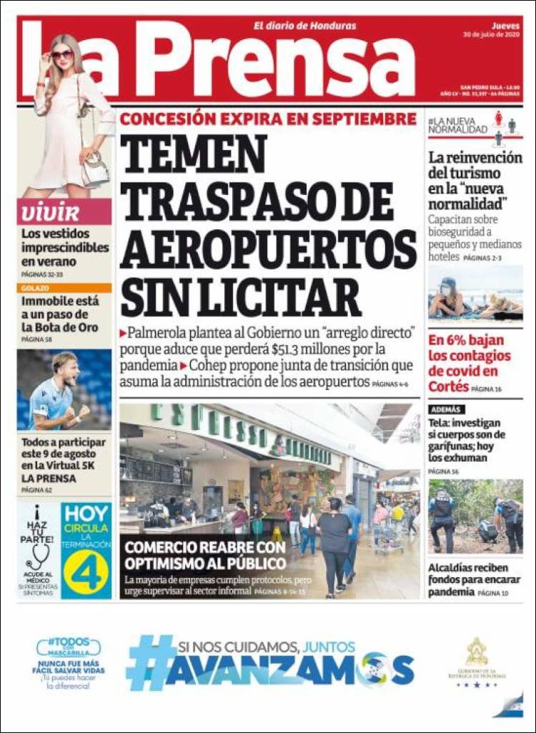 Portada de La Prensa (Honduras)