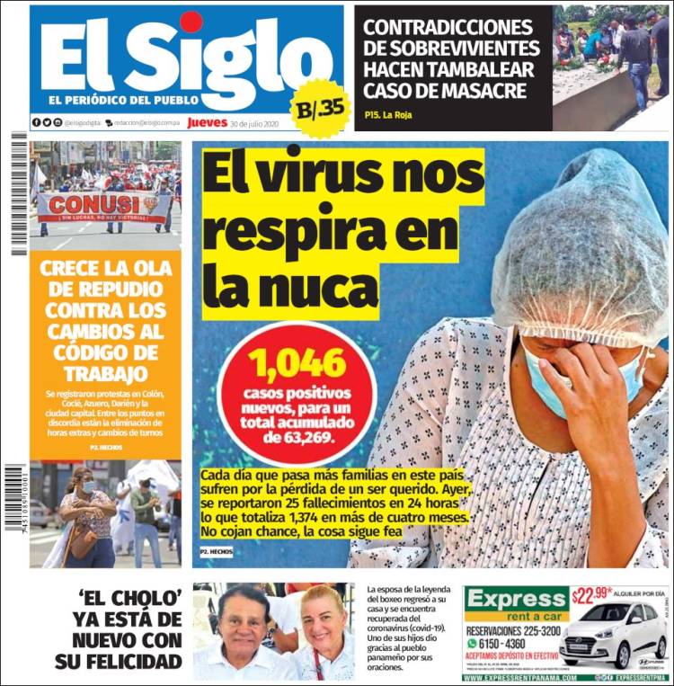 Portada de El Siglo (Panam&aacute;)