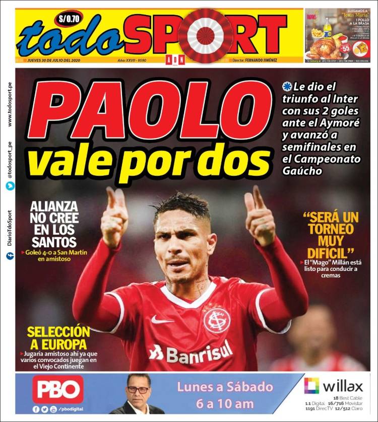 Portada de TodoSport (Per&uacute;)