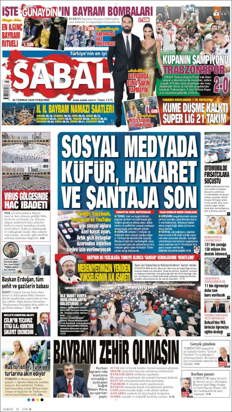 Portada de Sabah (Turqu&iacute;a)