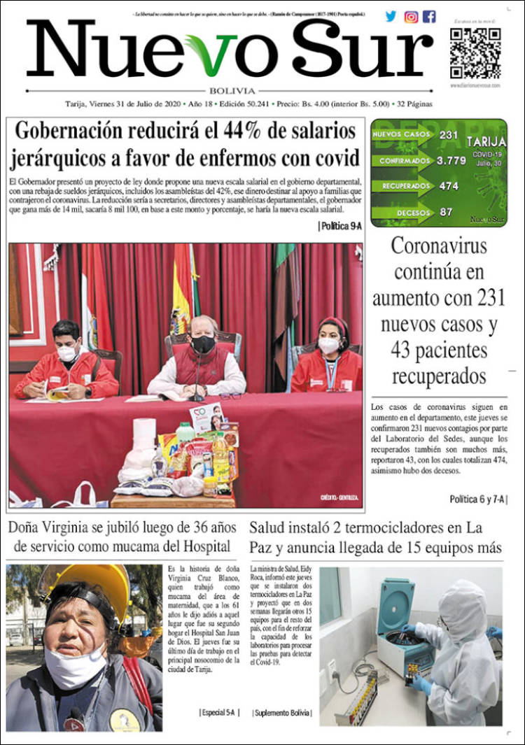 Portada de Nuevo Sur (Bolivia)
