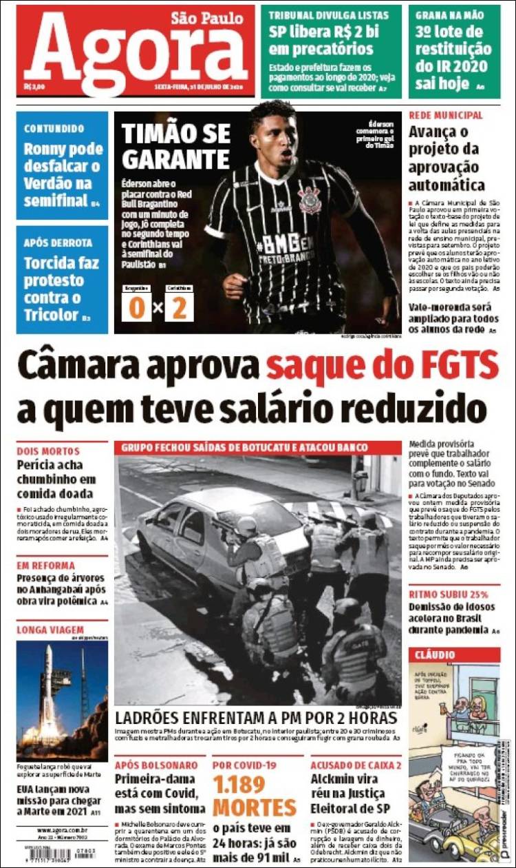 Portada de Jornal Agora (Brasil)