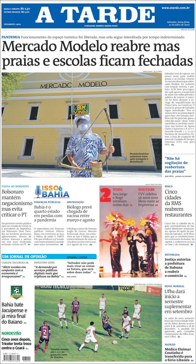 Portada de Diário A Tarde (Brasil)