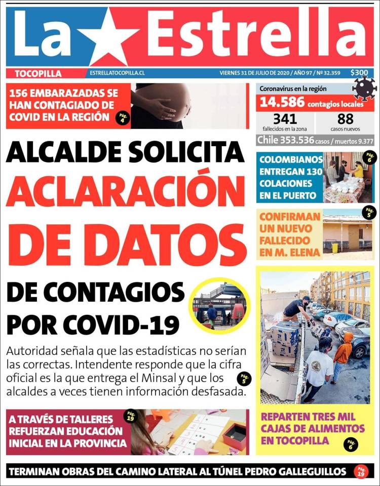 Portada de La Estrella de Tocopilla (Chile)