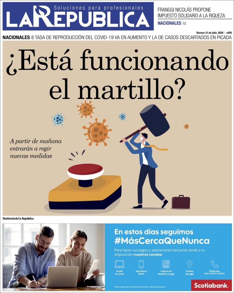 Portada de La República (Costa Rica)